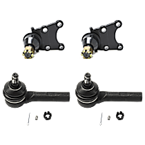 4-Piece Kit Front, Driver and Passenger Side Suspension Kit, Includes (2) Ball Joint and (2) Tie Rod End