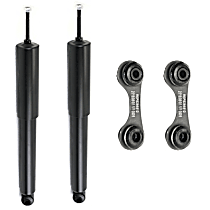 4-Piece Kit Rear Suspension Kit, Includes (2) Shock Absorber and Strut Assembly and (2) Sway Bar Link