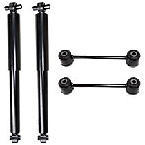 4-Piece Kit Rear Suspension Kit, includes (2) Shock Absorber and Strut Assembly and (2) Sway Bar Link