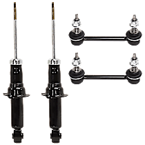 4-Piece Kit Front Suspension Kit, Includes (2) Shock Absorber and Strut Assembly and (2) Sway Bar Link