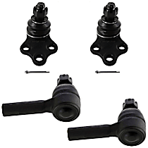 4-Piece Kit Front, Driver and Passenger Side Suspension Kit, Includes (2) Ball Joint and (2) Tie Rod End