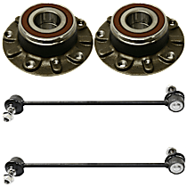 4-Piece Kit, Front Suspension Kit, includes Sway Bar Link And Wheel Hub