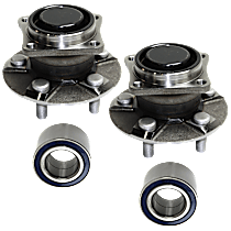 4-Piece Kit Front and Rear Suspension Kit, Non-ABS, FWD, includes (2) Wheel Bearing and (2) Wheel Hub