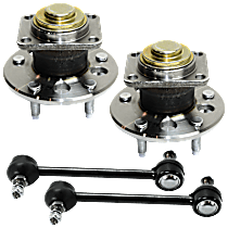 4-Piece Kit Rear Suspension Kit, Non-ABS,  Includes (2) Sway Bar Link and (2) Wheel Hub