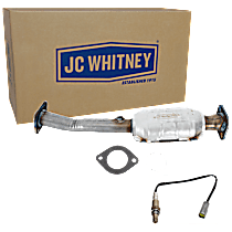 2-Piece Kit Rear, Driver Side Catalytic Converter, 4.0L 6Cyl, Federal EPA Standard, 46-State Legal (Cannot ship to CA, CO, NY or ME), Direct Fit, Naturally Aspirated,  Includes (1) Catalytic Converter and (1) Oxygen Sensor