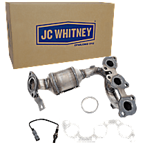 2-Piece Kit Front, Driver Side Catalytic Converter, 3.3L 6Cyl, Federal EPA Standard, 46-State Legal (Cannot ship to CA, CO, NY or ME), FWD, Manifold Converter - Radiator Side, Naturally Aspirated, AWD,  Includes (1) Catalytic Converter and