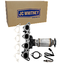 2-Piece Kit Catalytic Converter, includes Oxygen Sensor, For Models With Straight Outlet