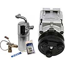 2-Piece Kit A/C Compressor Kit, 4.2L 6Cyl, With Clutch, 6-Groove Pulley,  Includes (1) A/C Compressor and (1) A/C Service Kit (A/C Accumulator, A/C Orifice Tube, and A/C O-Ring and Gasket Seal Kit)