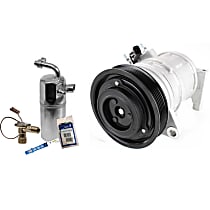 A/C Compressor Kit Kit, Includes A/C Compressor and A/C Service Kit (A/C Expansion Valve, A/C Receiver Drier, and A/C O-Ring and Gasket Seal Kit)