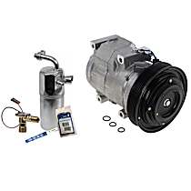 2-Piece Kit A/C Compressor Kit, 3.5L 6Cyl, With Clutch, 6-Groove Pulley,  Includes (1) A/C Compressor and (1) A/C Service Kit (A/C Expansion Valve, A/C Receiver Drier, and A/C O-Ring and Gasket Seal Kit)