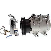 2-Piece Kit A/C Compressor Kit, 2.0L 4Cyl, For Vehicles With Halla Climate Control Systems, With Clutch, 4-Groove Pulley,  Includes (1) A/C Compressor and (1) A/C Service Kit (A/C Expansion Valve, A/C Receiver Drier, and A/C O-Ring and Gasket