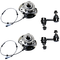 4-Piece Kit Front Suspension Kit, Includes (2) Sway Bar Link and (2) Wheel Hub