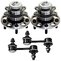 4-Piece Kit Rear Suspension Kit, Includes (2) Sway Bar Link and (2) Wheel Hub