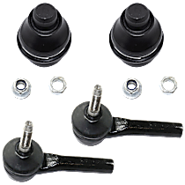 4-Piece Kit Front, Driver and Passenger Side Suspension Kit, Includes (2) Ball Joint and (2) Tie Rod End