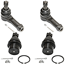 4-Piece Kit Front, Driver and Passenger Side Suspension Kit, Includes (2) Ball Joint and (2) Tie Rod End
