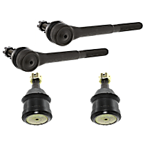4-Piece Kit Front, Driver and Passenger Side Suspension Kit, Includes (2) Ball Joint and (2) Tie Rod End