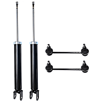 4-Piece Kit Rear, Driver and Passenger Side Suspension Kit,  Includes (2) Shock Absorber and Strut Assembly and (2) Sway Bar Link