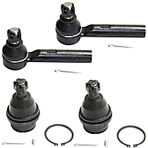 Front, Driver And Passenger Side Suspension Kit, Includes Ball Joint And Tie Rod End