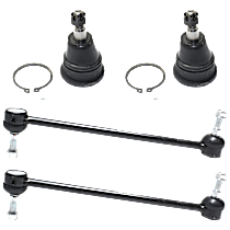 4-Piece Kit Front Suspension Kit, Includes (2) Ball Joint and (2) Sway Bar Link