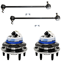 4-Piece Kit Front, Driver and Passenger Side Suspension Kit, Includes (2) Sway Bar Link and (2) Wheel Hub