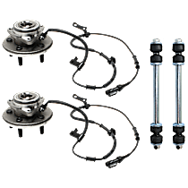 4-Piece Kit Front Suspension Kit, Contains Oversized 7/16 (in) Bolt for Durability, includes (2) Sway Bar Link and (2) Wheel Hub