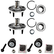 4-Piece Kit Front, Driver and Passenger Side Suspension Kit,  Includes (2) Ball Joint and (2) Wheel Hub