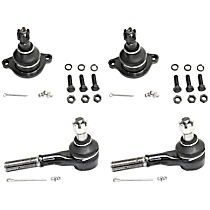 Front, Driver And Passenger Side Suspension Kit, Includes Ball Joint And Tie Rod End