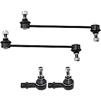 4-Piece Kit Front Suspension Kit, Includes (2) Sway Bar Link and (2) Tie Rod End