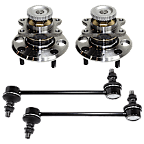 4-Piece Kit Rear Suspension Kit, Includes (2) Sway Bar Link and (2) Wheel Hub