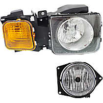 2-Piece Kit Passenger Side Halogen Headlight, With bulb(s), Sport Utility, OE Replacement, Includes (1) Fog Light and (1) Headlight