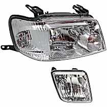 2-Piece Kit Passenger Side Halogen Headlight, With bulb(s), OE Replacement,  Includes (1) Fog Light and (1) Headlight