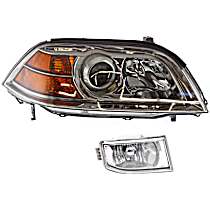 2-Piece Kit Passenger Side Halogen Headlight, Without bulb(s), OE Replacement,  Includes (1) Fog Light and (1) Headlight