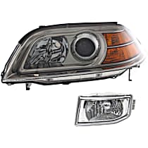 2-Piece Kit Driver Side Halogen Headlight, Without bulb(s), OE Replacement,  Includes (1) Fog Light and (1) Headlight