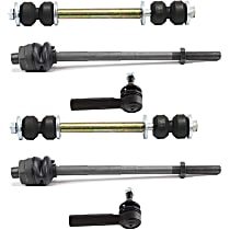 6-Piece Kit Front Suspension Kit, includes (2) Sway Bar Link and (4) Tie Rod End