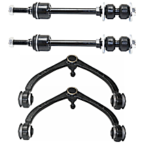 4-Piece Kit Front, Driver and Passenger Side Suspension Kit, includes (2) Control Arm and (2) Sway Bar Link