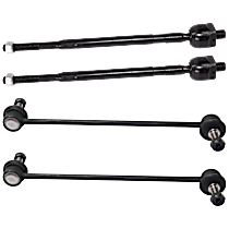 4-Piece Kit Front Suspension Kit, Includes (2) Sway Bar Link and (2) Tie Rod End
