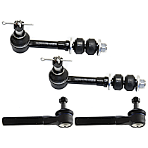 4-Piece Kit Front, At Pitman Arm Suspension Kit, Includes (2) Sway Bar Link and (2) Tie Rod End