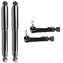 4-Piece Kit Rear Suspension with Shock Absorber and Strut Assembly and Sway Bar Link