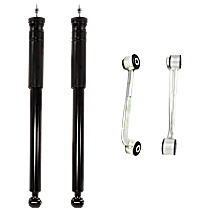 4-Piece Kit Rear, Driver and Passenger Side Shocks with Sway Bar Links, Rear Wheel Drive