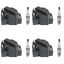 8-Piece Kit Ignition Coil, 4 Cylinder, 2.5 Liter, includes Spark Plugs
