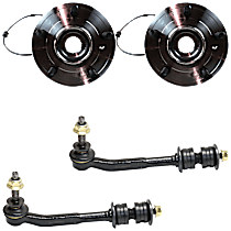 4-Piece Kit Front, Driver and Passenger Side Suspension with Sway Bar Links and Wheel Hubs