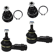 4-Piece Kit Front, Driver and Passenger Side Suspension Kit, Includes (2) Ball Joint and (2) Tie Rod End