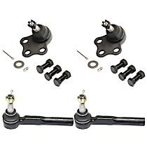 4-Piece Kit Front, Driver and Passenger Side Suspension Kit, Includes (2) Ball Joint and (2) Tie Rod End