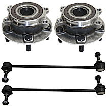 4-Piece Kit Front Suspension Kit, Includes (2) Sway Bar Link and (2) Wheel Hub