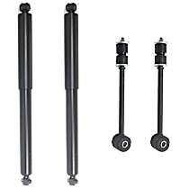 4-Piece Kit Rear Suspension with Shock absorbers and Sway Bar Links, Four Wheel Drive