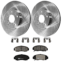 TRW Front Brake Disc and Pad Kit, Plain Surface, 5 Lugs, Ceramic