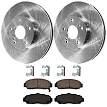 TRW Front Brake Disc and Pad Kit, Plain Surface, 5 Lugs, Ceramic