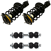 4-Piece Kit Front Suspension Kit, Standard Design,  Includes (2) Shock Absorber and Strut Assembly and (2) Sway Bar Link