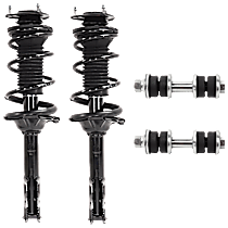 4-Piece Kit Front Suspension Kit, Includes (2) Shock Absorber and Strut Assembly and (2) Sway Bar Link