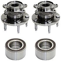4-Piece Kit Suspension Kit, includes (2) Wheel Bearing and (2) Wheel Hub